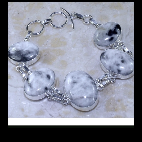 PINOLITH JASPER BRACELET handcrafted - Picture 1 of 3